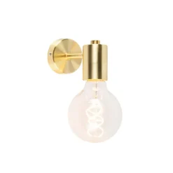 QAZQA Schlafzimmerlampen|Küchenlampen*Art Deco Wandleuchte Gold Neigbar - Facil