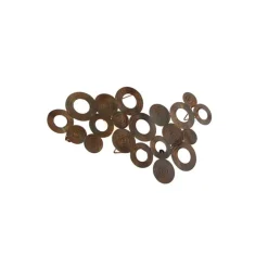 QAZQA Wandleuchten|Wohnzimmerlampen*Art Deco Wandleuchte Kupfer 77 cm - Kreise