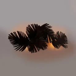 QAZQA Schlafzimmerlampen|Küchenlampen*Art Deco Wandleuchte Kupfer 105 cm 2-flammig - Lauf