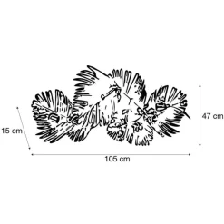 QAZQA Schlafzimmerlampen|Küchenlampen*Art Deco Wandleuchte Kupfer 105 cm 2-flammig - Lauf