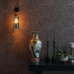 QAZQA Schlafzimmerlampen|Küchenlampen*Art Deco Wandleuchte schwarz mit Rauchglas - Laura