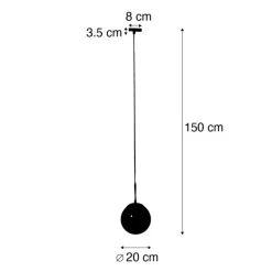 QAZQA Professional Schlafzimmerlampen|Küchenlampen*Art-Déco-Hängeleuchte Gold mit Opalglas inkl. Schienenadapter Weiß 1-phasig - Iconic Flore