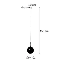 QAZQA Professional Deckenstrahler|Aufbaustrahler*Art-Déco-Hängeleuchte Gold mit Opalglas inkl. Schienenadapter Weiß 1-phasig - Slimline Flore