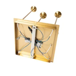 QAZQA Deckenleuchten|Esszimmerlampen*Art-Deco-Deckenlampe Gold mit rosa Glas 9 Lichter - Athen