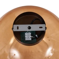 QAZQA Deckenleuchten|Wohnzimmerlampen*Art-Deco-Deckenleuchte Dunkelbronze mit braunem Glas - Sandra