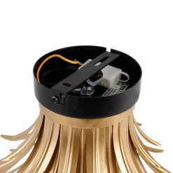 QAZQA Schlafzimmerlampen|Küchenlampen*Art-Deco-Deckenleuchte Gold mit Schwarz - Wesley