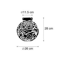 QAZQA Deckenleuchten|Wohnzimmerlampen*Art-Deco-Deckenleuchte Gold mit Schwarz - Maro