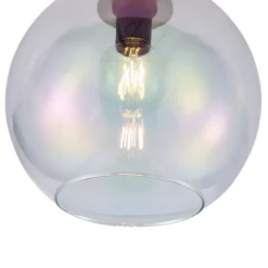 QAZQA Deckenleuchten|Wohnzimmerlampen*Art-Deco-Deckenleuchte Gold mit Regenbogen-Glas - Sandra