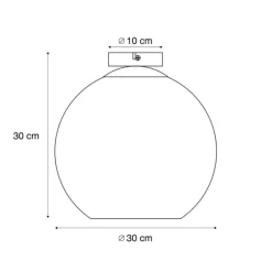 QAZQA Deckenleuchten|Wohnzimmerlampen*Art-Deco-Deckenleuchte Gold mit Regenbogen-Glas - Sandra