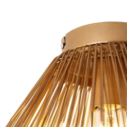 QAZQA Deckenleuchten|Wohnzimmerlampen*Art-Deco-Deckenleuchte Gold mit Lichteffekt - Broom