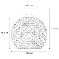 QAZQA Deckenleuchten|Wohnzimmerlampen*Art-Deco-Deckenleuchte Messing mit Klarglas - Sphere