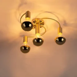 QAZQA Küchenlampen|Deckenleuchten*Art-Deco-Deckenleuchte Messing 4-flammig - Facile