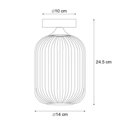 QAZQA Schlafzimmerlampen|Küchenlampen*Art-Deco-Deckenleuchte Messing mit Klarglas - Banci