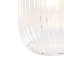 QAZQA Schlafzimmerlampen|Küchenlampen*Art-Deco-Deckenleuchte Messing mit Klarglas - Banci