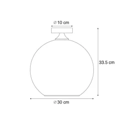 QAZQA Deckenleuchten|Wohnzimmerlampen*Art-Deco-Deckenleuchte Messing mit blauem Glas - Sandra