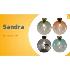 QAZQA Deckenleuchten|Wohnzimmerlampen*Art-Deco-Deckenleuchte Messing mit blauem Glas - Sandra