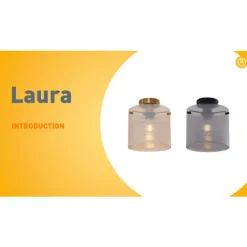 QAZQA Schlafzimmerlampen|Küchenlampen*Art-Deco-Deckenleuchte Messing mit Bernsteinglas - Laura