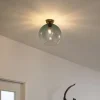 QAZQA Deckenleuchten|Wohnzimmerlampen*Art-Deco-Deckenleuchte Messing mit grünem Glas - Sandra
