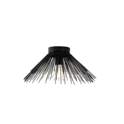 QAZQA Deckenleuchten|Wohnzimmerlampen*Art-Deco-Deckenleuchte schwarz mit Lichteffekt - Broom