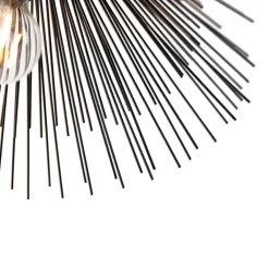 QAZQA Deckenleuchten|Wohnzimmerlampen*Art-Deco-Deckenleuchte schwarz mit Lichteffekt - Broom