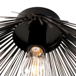 QAZQA Deckenleuchten|Wohnzimmerlampen*Art-Deco-Deckenleuchte schwarz mit Lichteffekt - Broom