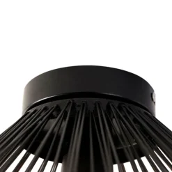 QAZQA Deckenleuchten|Wohnzimmerlampen*Art-Deco-Deckenleuchte schwarz mit Lichteffekt - Broom