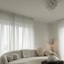 QAZQA Schlafzimmerlampen|Küchenlampen*Art-Deco-Deckenleuchte schwarz mit Opalglas 6-flammig - Uvas