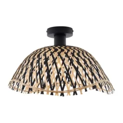 QAZQA Deckenleuchten|Wohnzimmerlampen*Art-Deco-Deckenleuchte schwarz Bambus 40cm - Alka