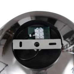 QAZQA Schlafzimmerlampen|Küchenlampen*Art-Deco-Deckenleuchte schwarz mit Rauchglas - Sandra