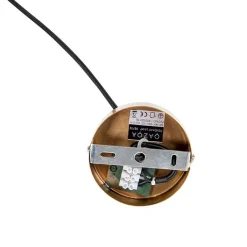 QAZQA Schlafzimmerlampen|Küchenlampen*Art-Deco-Hängelampe aus Messing mit ozeanblauem Glas 20 cm – Pallon