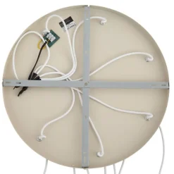 QAZQA Pendelleuchten*Art-Deco-Hängelampe Beige mit weißem Glas 7-flammig - Sandra