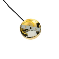 QAZQA Schlafzimmerlampen|Küchenlampen*Art-Deco-Hängelampe Gold mit Glas - Laura