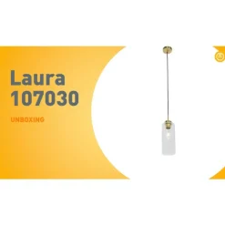 QAZQA Schlafzimmerlampen|Küchenlampen*Art-Deco-Hängelampe Gold mit Glas - Laura