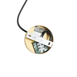 QAZQA Pendelleuchten|Wohnzimmerlampen*Art-Deco-Hängelampe Gold mit weißem Glas - Isabella