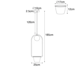 QAZQA Pendelleuchten|Wohnzimmerlampen*Art-Deco-Hängelampe Gold mit weißem Glas - Isabella