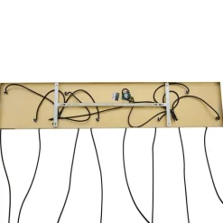 QAZQA Pendelleuchten|Esszimmerlampen*Art-Deco-Hängelampe Gold mit Regenbogen-Glas 8-flammig - Sandra