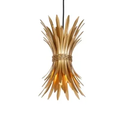 QAZQA Pendelleuchten|Wohnzimmerlampen*Art-Deco-Hängelampe Gold mit Schwarz - Wesley