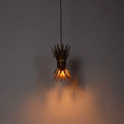 QAZQA Pendelleuchten|Wohnzimmerlampen*Art-Deco-Hängelampe Gold mit Schwarz - Wesley