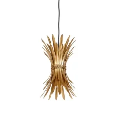 QAZQA Pendelleuchten|Wohnzimmerlampen*Art-Deco-Hängelampe Gold mit Schwarz - Wesley
