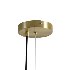 QAZQA Schlafzimmerlampen|Küchenlampen*Art-Deco-Hängelampe Gold mit Regenbogen-Glas 50cm 8-flammig - Uvas