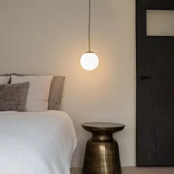 QAZQA Schlafzimmerlampen|Küchenlampen*Art-Deco-Hängelampe Gold mit Opalglas - Flore