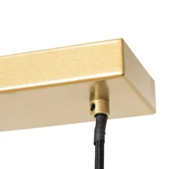 QAZQA Pendelleuchten|Wohnzimmerlampen*Art-Deco-Hängelampe Gold mit weißem Glas 3 Lichter - Isabella