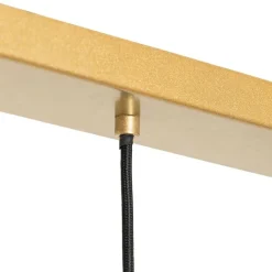 QAZQA Pendelleuchten|Wohnzimmerlampen*Art-Deco-Hängelampe Gold mit weißem Glas 3 Lichter - Isabella