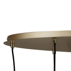 QAZQA Schlafzimmerlampen|Küchenlampen*Art-Deco-Hängelampe Gold mit Opalglas 9-flammig - Yani