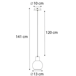 QAZQA Pendelleuchten|Wohnzimmerlampen*Art-Deco-Hängelampe schwarz mit Rauchglas - Vidro