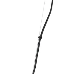 QAZQA Küchenlampen|Pendelleuchten*Art-Deco-Hängelampe schwarz mit Rauchglas 12-flammig – David