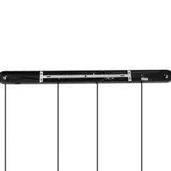 QAZQA Pendelleuchten|Wohnzimmerlampen*Art-Deco-Hängelampe schwarz mit Rauchglas rechteckig 4-flammig - Bao