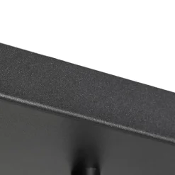 QAZQA Schlafzimmerlampen|Küchenlampen*Art-Deco-Hängelampe schwarz mit Rauchglas 8-flammig – Sandra