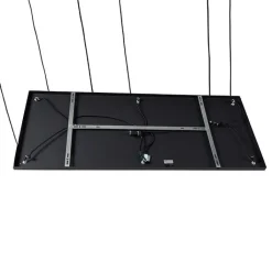 QAZQA Pendelleuchten|Wohnzimmerlampen*Art-Deco-Hängelampe schwarz mit Rauchglas 6 Lichter - Wallace