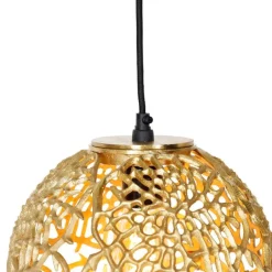 QAZQA Pendelleuchten|Wohnzimmerlampen*Art-Deco-Hängeleuchte Gold mit Schwarz - Maro